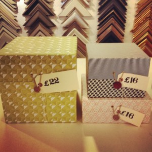 Various boxes at Kings Framers various boxes at Kings Framers, Lewes