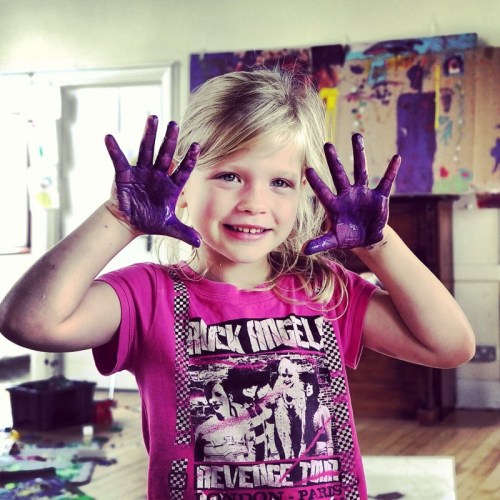 child-with-painted-hands