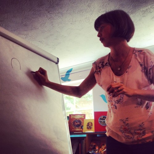 woman-drawing-a-bear