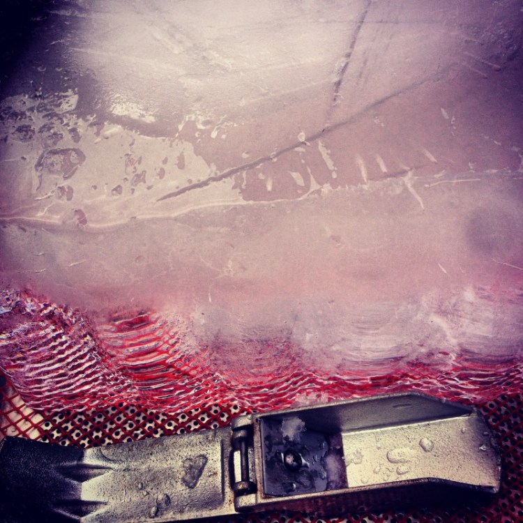 The tools of Stan's trade ice-block-and-shaver