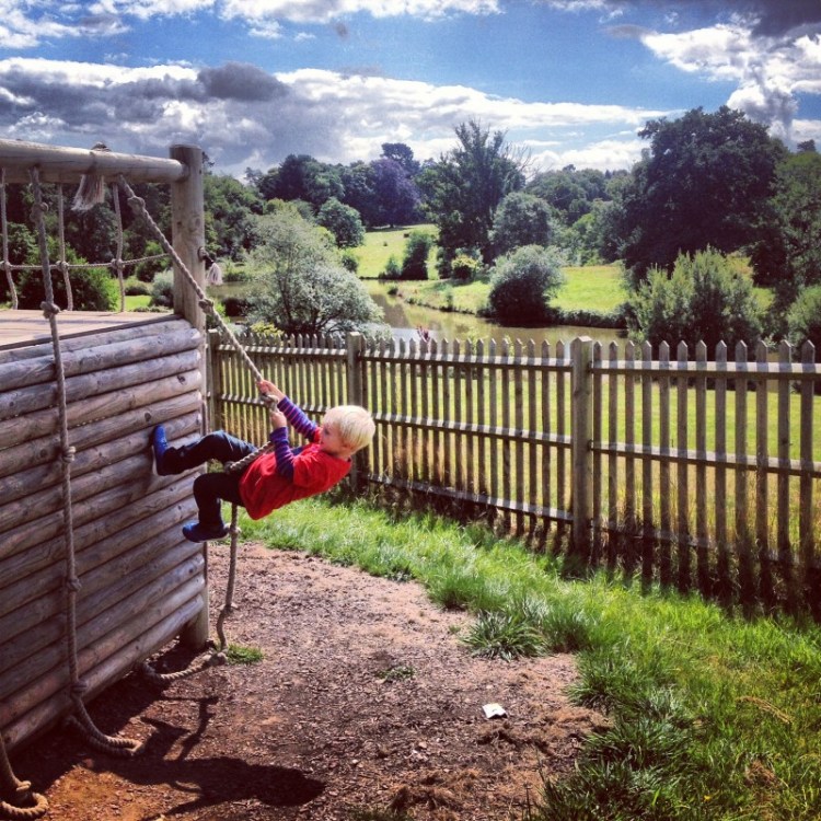The adventure playground at Borde Hill child-at-adventure-playground
