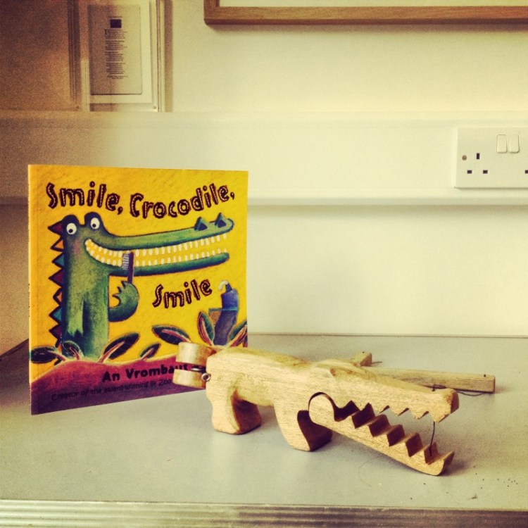 Storytime at Ditchling Museum of Art + Craft story-book-and-wooden-croc